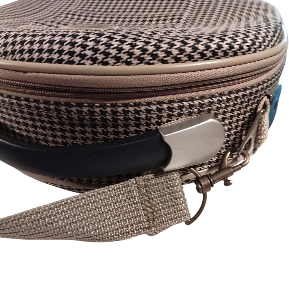 Vintage Hard Side Travel Case W Shoulder Strap - Picture 7 of 13
